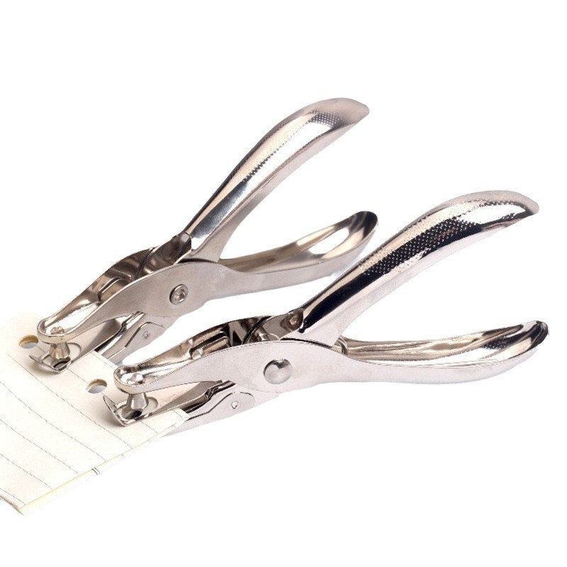 Office hand-held metal round aperture 6mm hole punching pliers hole punching machine paper punching machine boxed hole punching machine wholesale