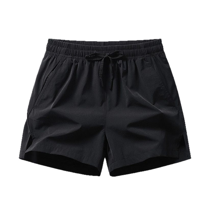 Men's Casual Solid Color Three-point Shorts Breathable Elastic Loose Straight Shorts Men's Ice Silk Casual Pants Beach Pants Men's