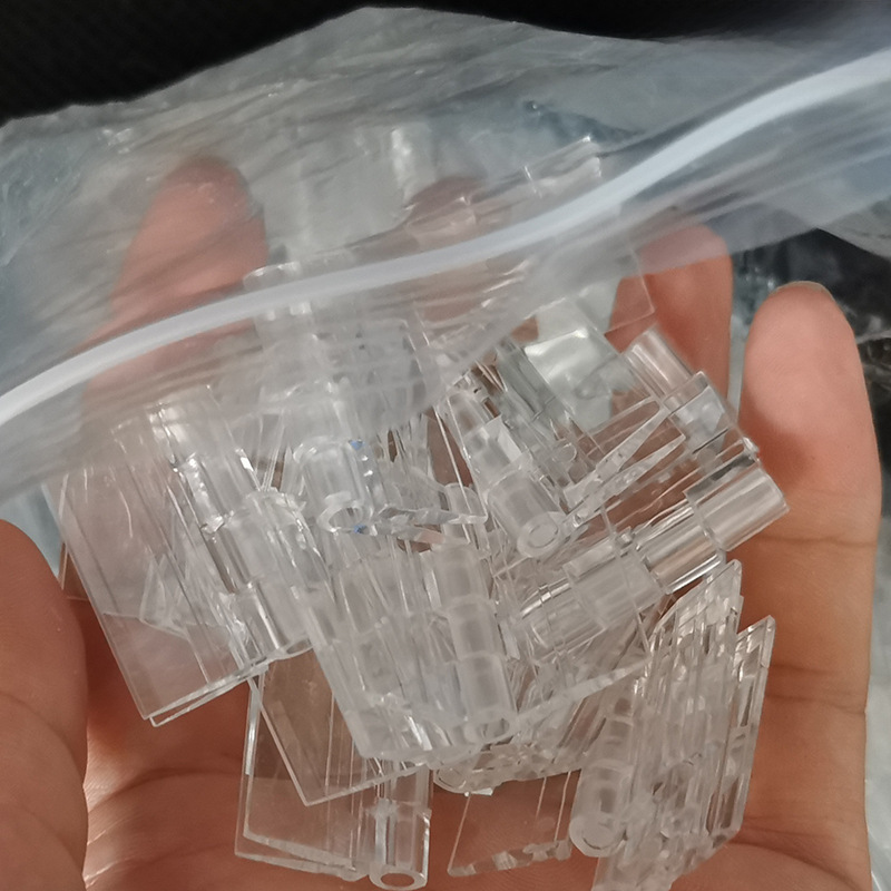 Acrylic Hinge Clear Hinge Crystal Folding Organic Loose-leaf Flip Fitting Reinforced Toughness Plastic Hinge