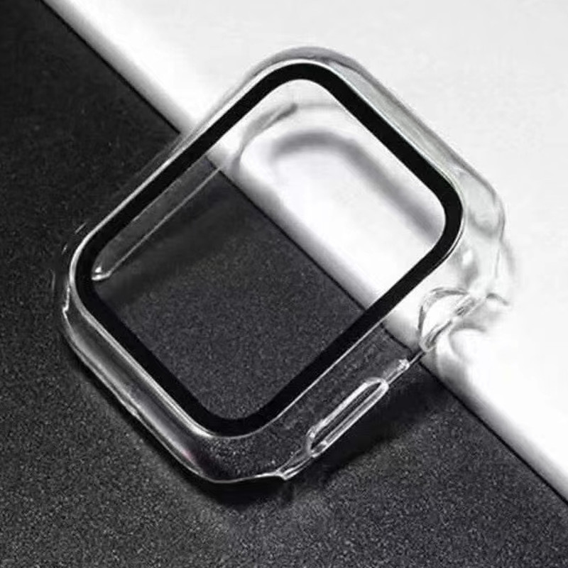 Защитный чехол для iwatch7/8, цельный чехол из жесткого ПК с закаленным стеклом, противоударный и пылезащитный