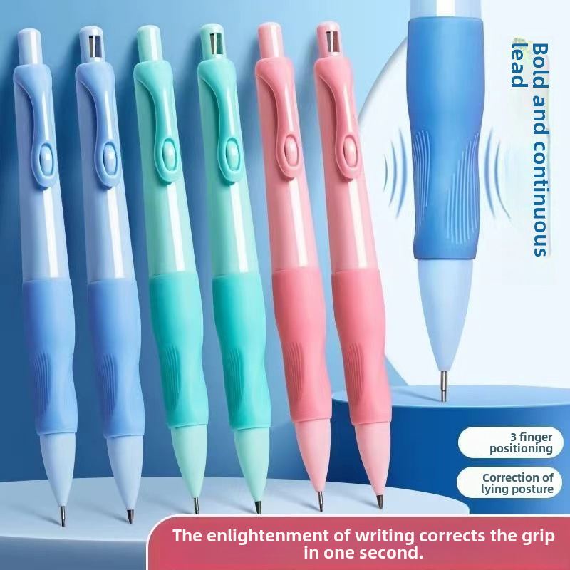 Tianzhuo dolphin positive posture movable pencil 2.0 thick refill excellent grip writing continuous elementary school children calligraphy practice automatic pen