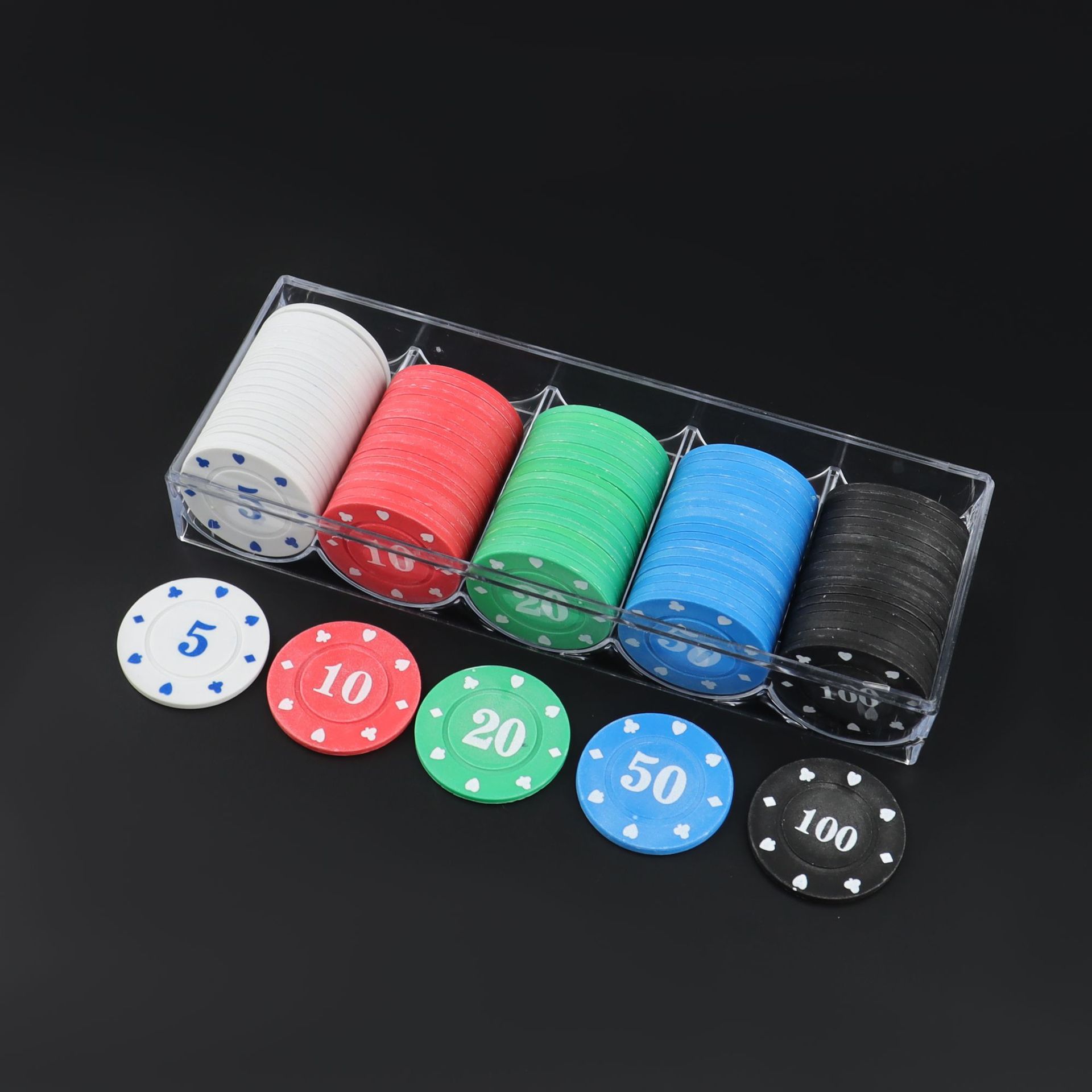 Boxed Chips 100 Mahjong Chips Chess and Cards Room Points Card Chip Coins Chips for Playing Mahjong