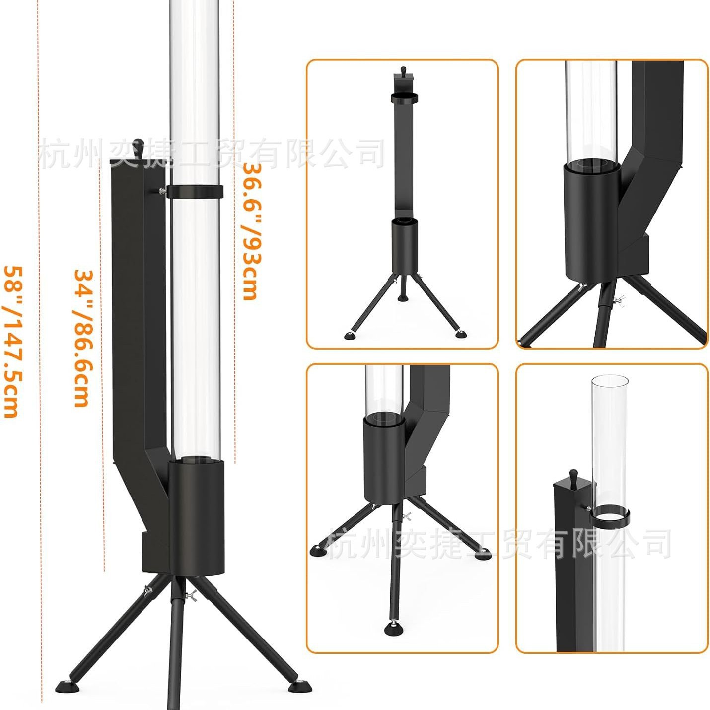 Vertical wood-burning rocket stove rocket launcher courtyard heating stove outdoor camping winter pellet stove heating stove