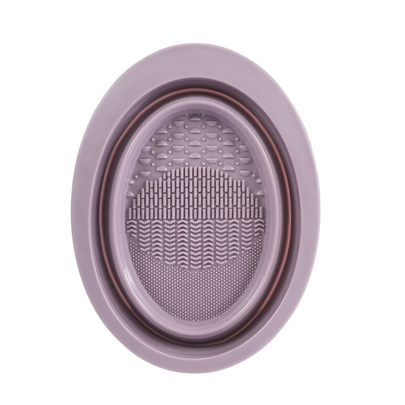Makeup Brush Cleaner Three-Piece Set Powder Puff Air Cushion Silicone Washing Bowl Beauty Egg Tool Drying Net Beauty