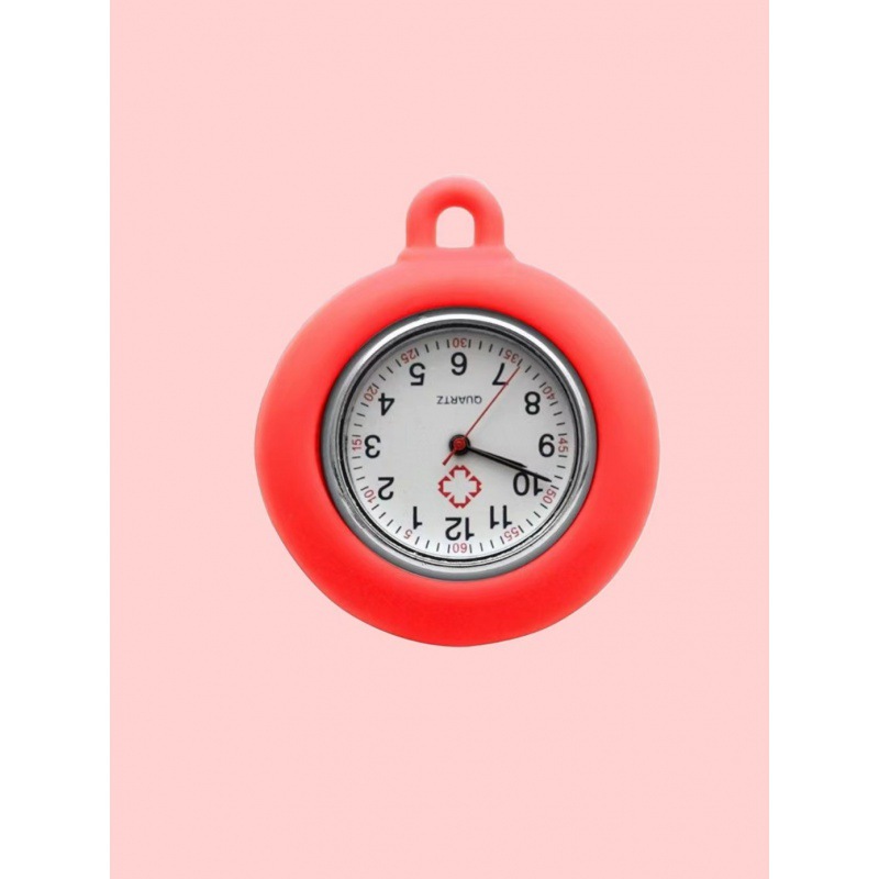 Хит продаж круглые силиконовые часы для медсестер студенческие экзаменационные милые подвесные часы простые карманные кварцевые часы оптом