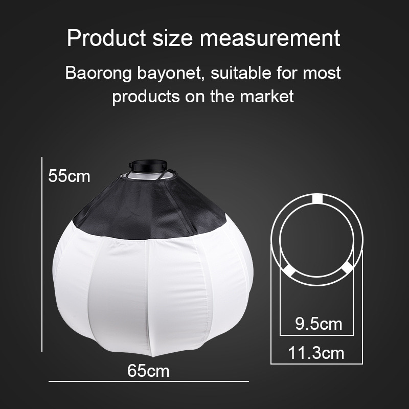 Baorong interface soft light ball photography light box photo live lighting studio E27 integrated lamp holder soft light box