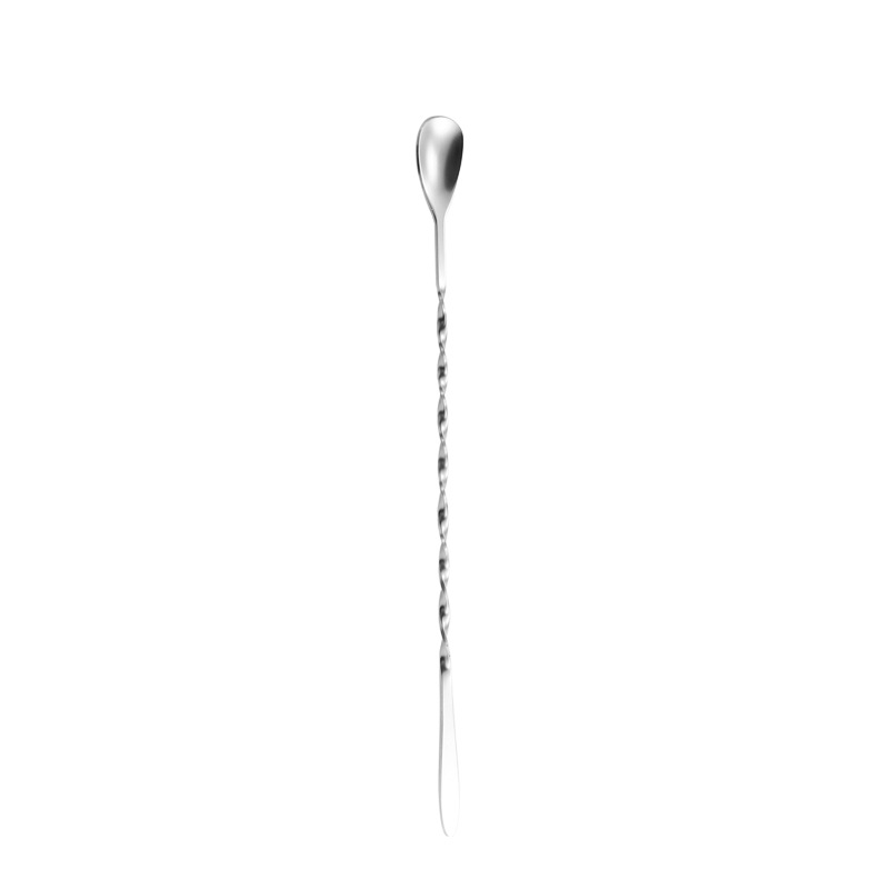 304 Stainless Steel Long Handle Mixer Bar Spoon Ice Clip Double Cocktail Mixing Spoon Coffee Milk Tea Mixing Spoon