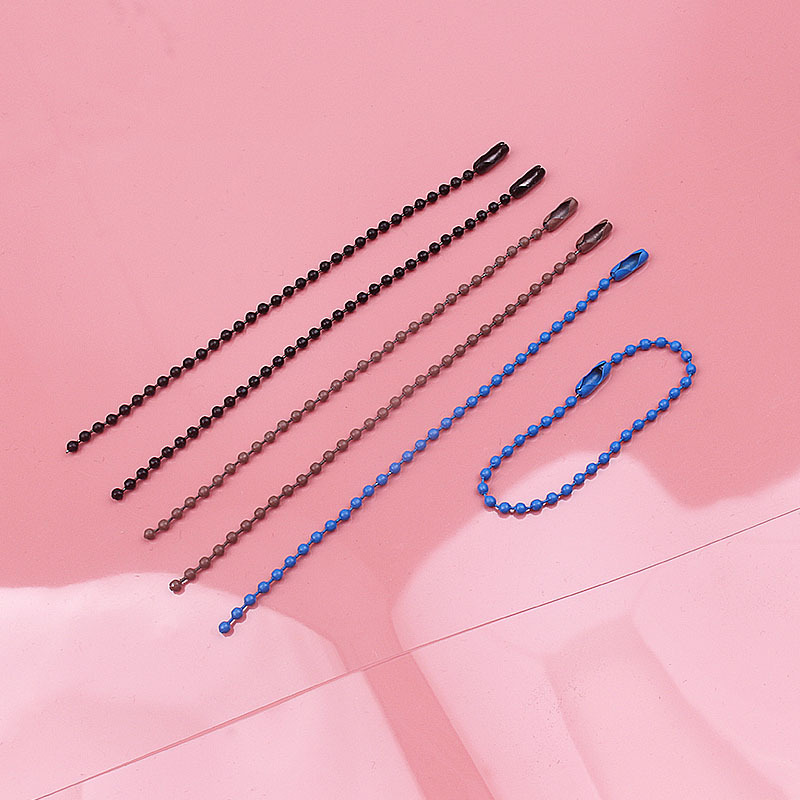 DIY Jewelry Handmade Accessories Painted Wave Bead Chain Colorfulful Bead Chain Metal Ball Chain Pendant Chain Tag Chain Iron