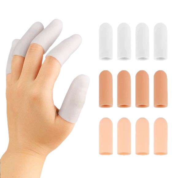 Silicone Finger Cots for Men and Women, Non-slip Finger Protectors, Wear-resistant Wound Injuries, Waterproof and Pain-proof Protective Finger Cots