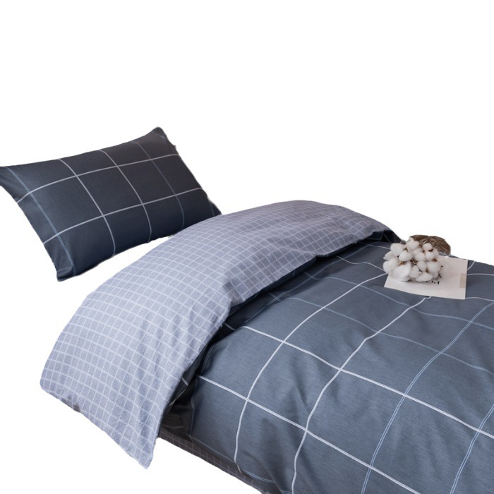 Manufacturer Wholesale Pure Cotton Student Dormitory Three-Piece Set, Unit Employee Dormitory All-Cotton Bunk Bed Six-Piece Set, Customizable