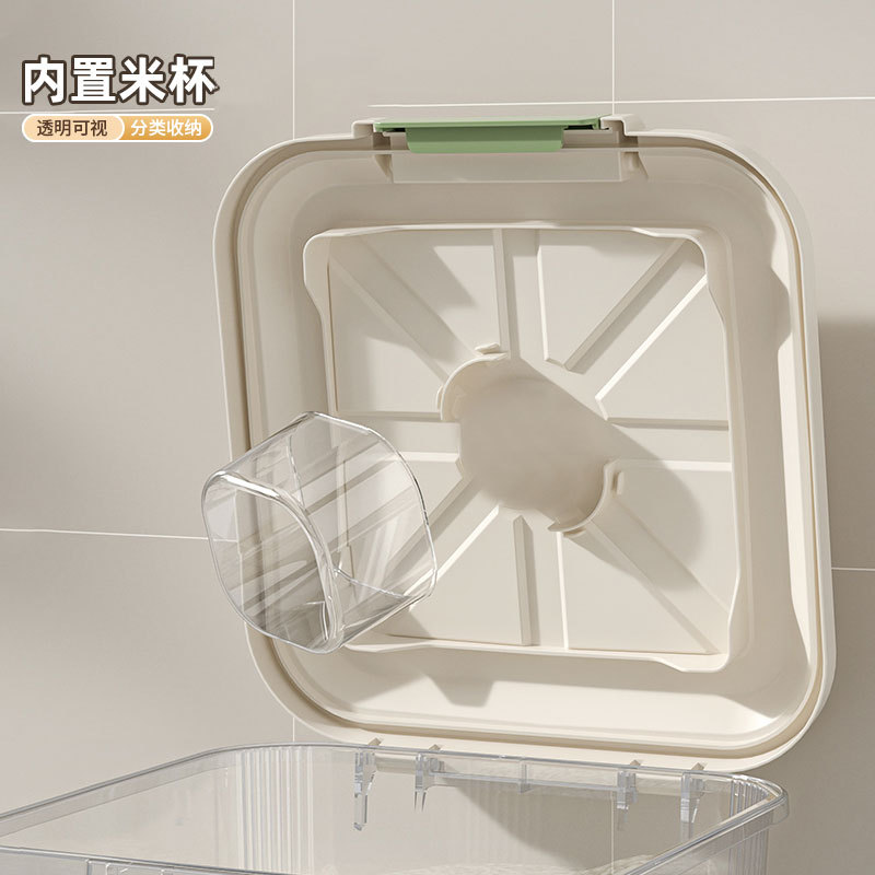 Household Rice Bucket Insect-proof Moisture-proof Sealed Food Grade Storage Tank Rice Noodles Storage Tank Large Capacity Rice Bucket Box Wholesale