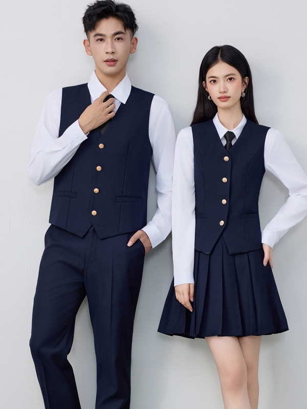 Серый жилет-платье, формальная одежда для женщин, 2025, новый весенне-осенний школьный униформ, униформы для мужчин и женщин