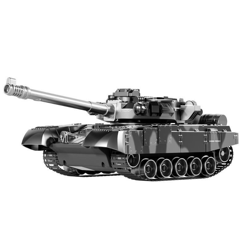 Remote Control Tank Toy 2.4G Cannon Launching Metal Crawler Charging Electric Simulation Battle Off-road Vehicle Model