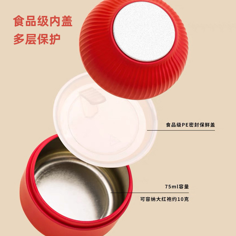 Tinplate Portable Tea Can Storage Tea Can Iron Can Travel One-Bubble Empty Can Tea Packaging Box Mini Sealed Can