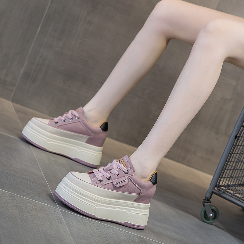 2025 Autumn New Women's Shoes for Petite Women, Thick-Soled Wedge Platform Shoes, Height-Increasing Casual Shoes for Women, Trendy Style