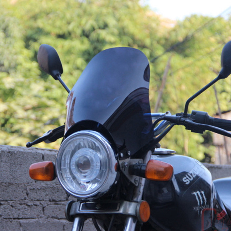 Motorcycle Modified Windshield Motorcycle Round Light Suitable for Deflector Windshield 3mm Thickeneded One-Piece Drop Shipping