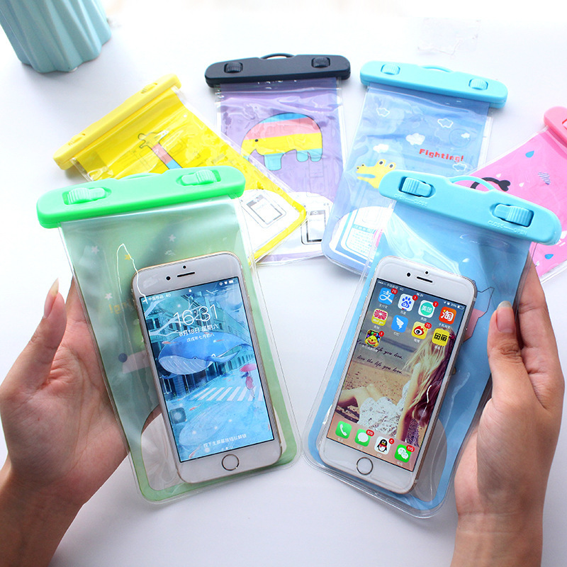 Underwater Photo Airbag Mobile Phone Waterproof Bag Hot Spring Swimming Rainproof Universal Touch Screen Snorkeling Waterproof Case Can Be Customized with Logo