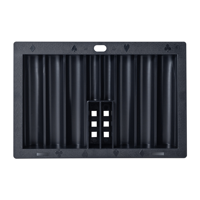 Black Texas Plastic Plate 350 Pieces Plastic Tray Chip Storage Plate Poker Table Travel Accessories