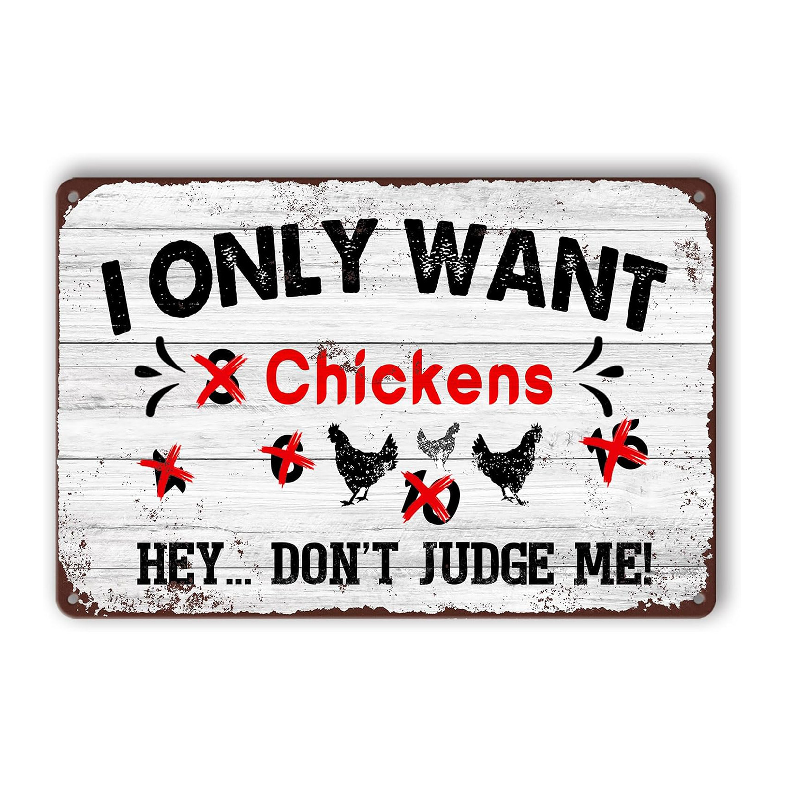 Cross-Border Hot Selling Interesting Chicken Coop Outdoor Sign Farmhouse Farm Metal Tin Painting Outdoor Home Wall Decoration