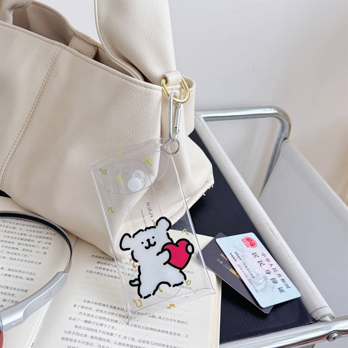 Foreign Trade Wholesale Inventory Last Order Live Supply Group Purchase ~ Cute Ins Transparent Key Bag Portable Headphone Cosmetics Bag