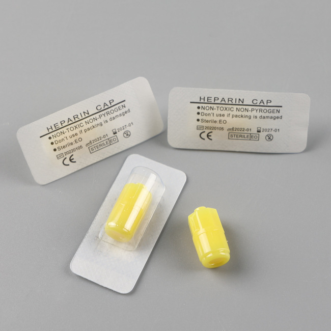Foreign Trade Specializes in Disposable Liver Cap, Medical Plastic Transparent Yellow Joint, Sterile Connection, Vein Retention Needle