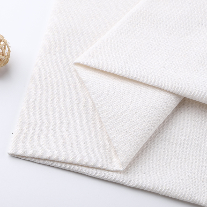 White Plain Cotton and Linen Fabric, Coarse Linen Fabric, White Linen Fabric, Cotton Fabric, Tie-Dye Fabric Clearance Sale