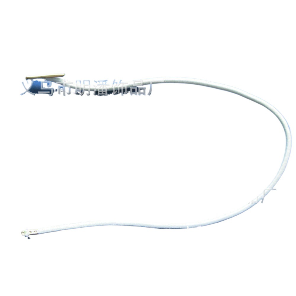 Manufacturers supply 2.5mm elastic rope double-headed beer rubber band iron buckle eye mask ice bag hanging rope iron rope buckle