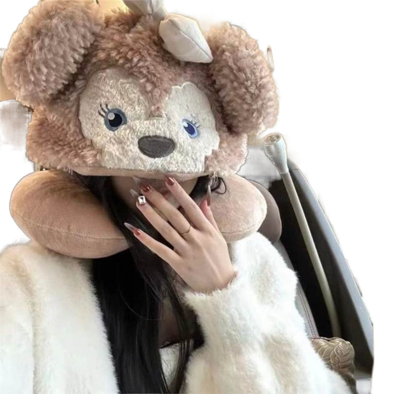 Shirley Mei Hat Headgear U-Shaped Pillow Airplane Travel High-Speed Rail Women's Autumn and Winter Travel Pillow Neck Protector Car Office