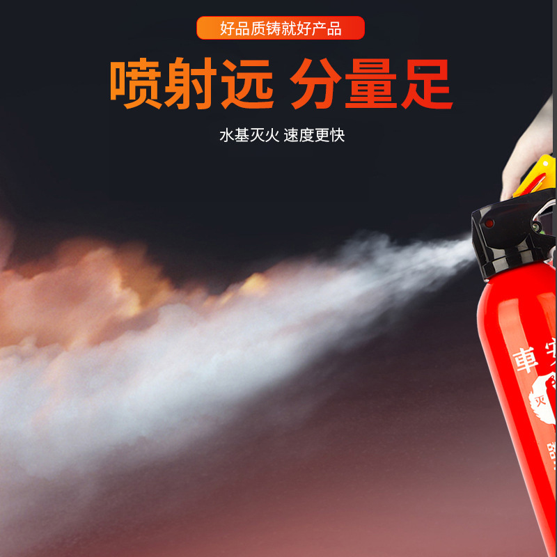 Manufacturer Wholesale Simple Small Car Fire Extinguisher Satchel 620ml Water-Based Satchel Household Fire Extinguisher