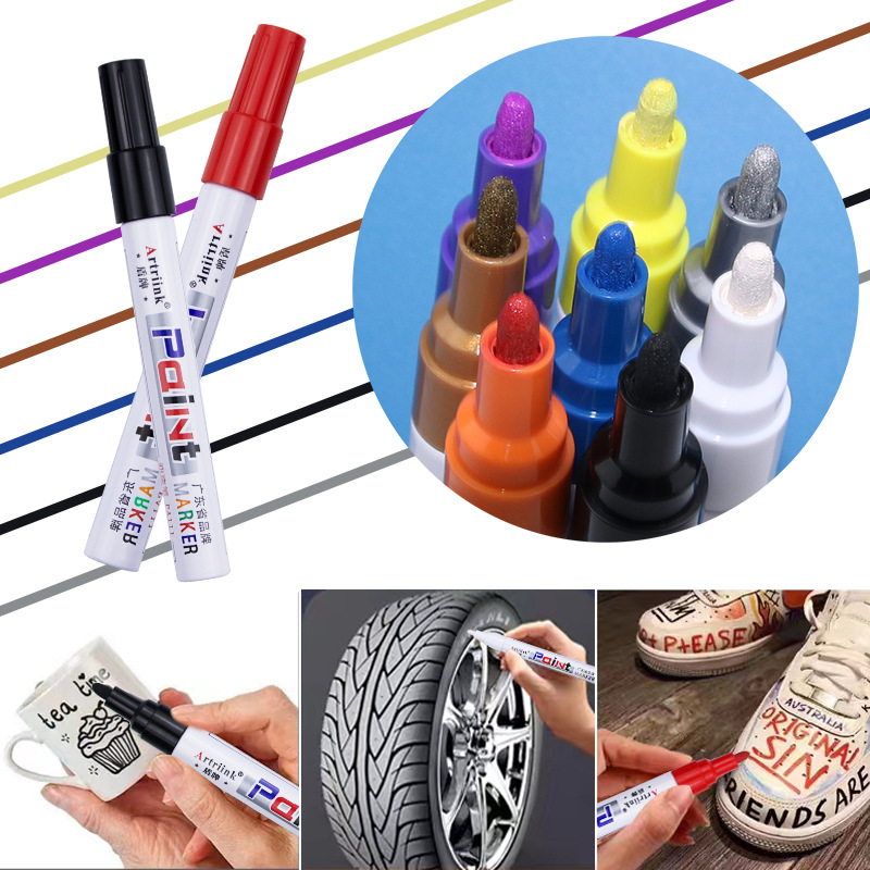 Paint Pen for Tiles and Floor Tiles, Anti-Mold, Waterproof, Non-Fading, Industrial Touch-Up Marker Pen, Waterproof and Anti-Mold