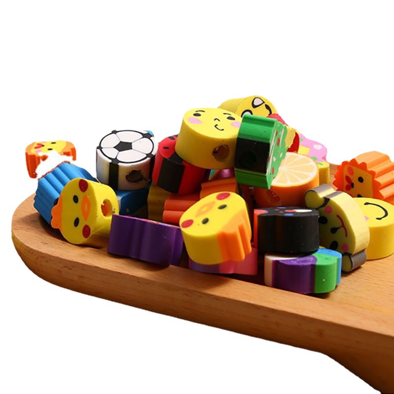 Cute cartoon eraser wholesale primary school student creative stationery fruit eraser creative children's art animal eraser