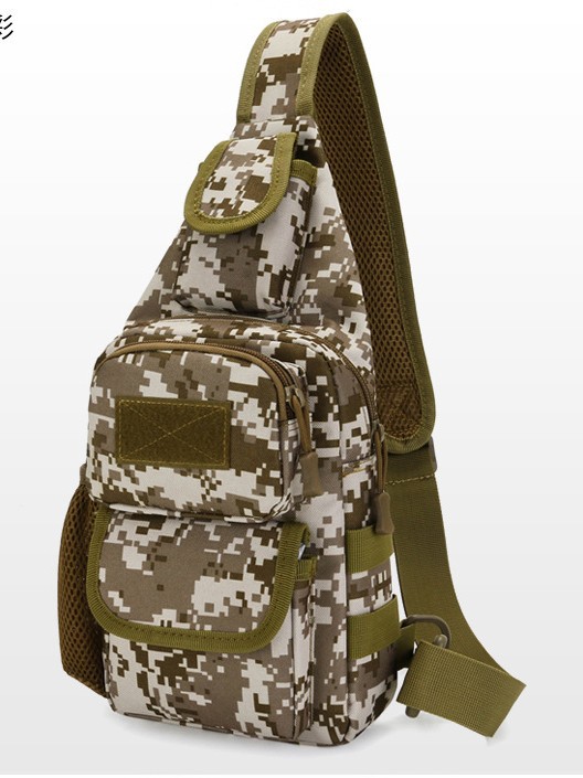 Men's Military Fan Outdoor Travel Multifunctional Tactical Chest Bag High Quality High-Value Camouflage One-Shoulder Cross-Body Backpack