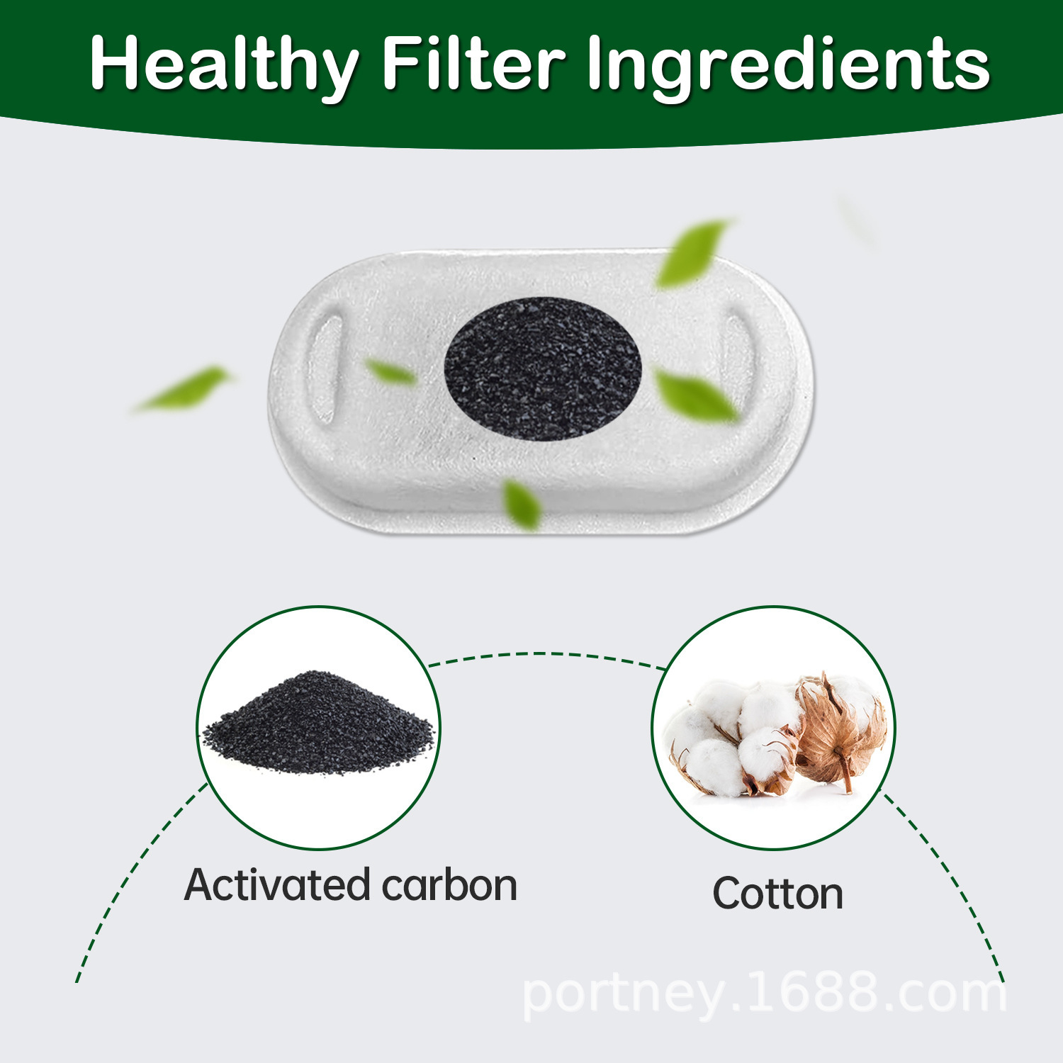 Pet Water Fountain Filter Cartridge, Stainless Steel Water Dispenser Replacement Filter Cartridge, Activated Carbon Resin for Cat and Dog Water Feeding