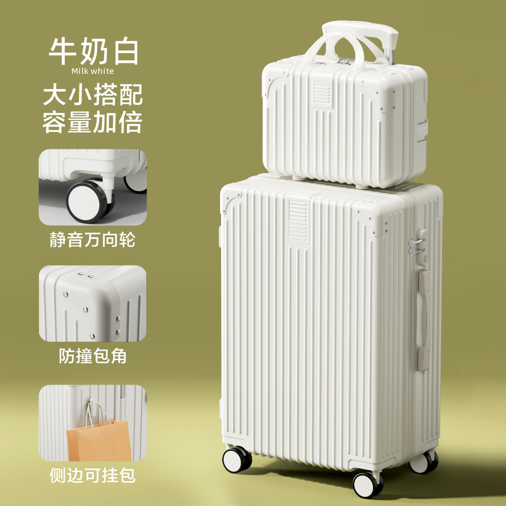 New Retro Suitcase Women's Universal Wheel Trolley Case Male Student Durable Password Box Travel Box Large Capacity Trendy