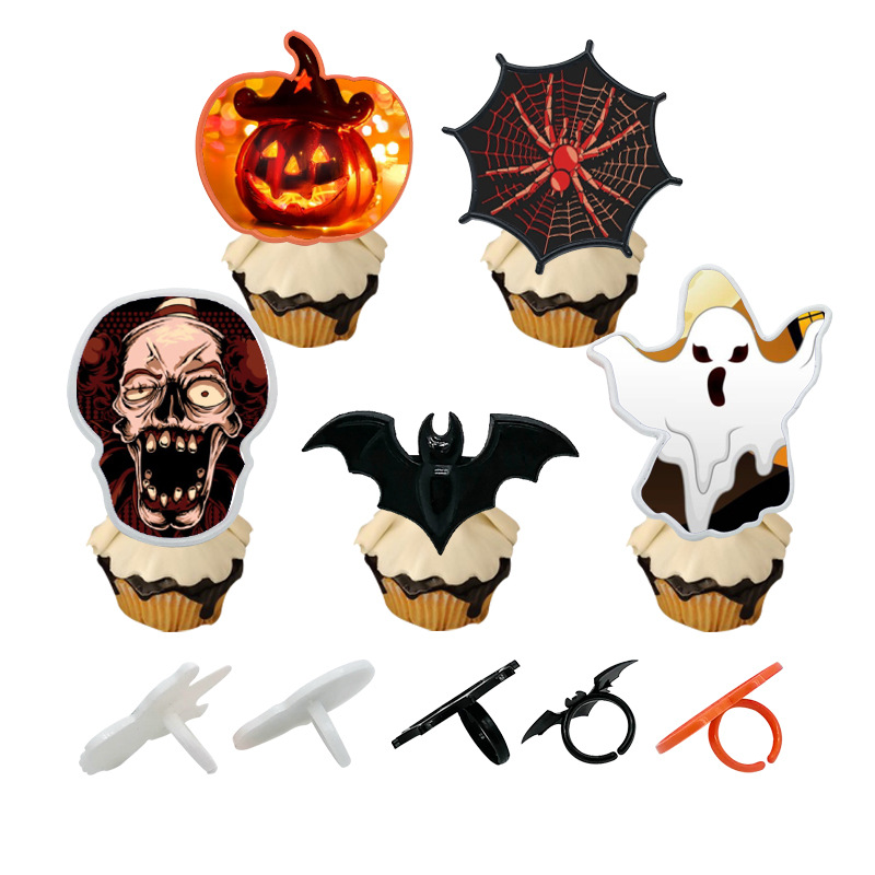 Cupcake Decoration Ring Children's Theme Cartoon Party Supplies Cake Plug-in Card Cake Top Decoration