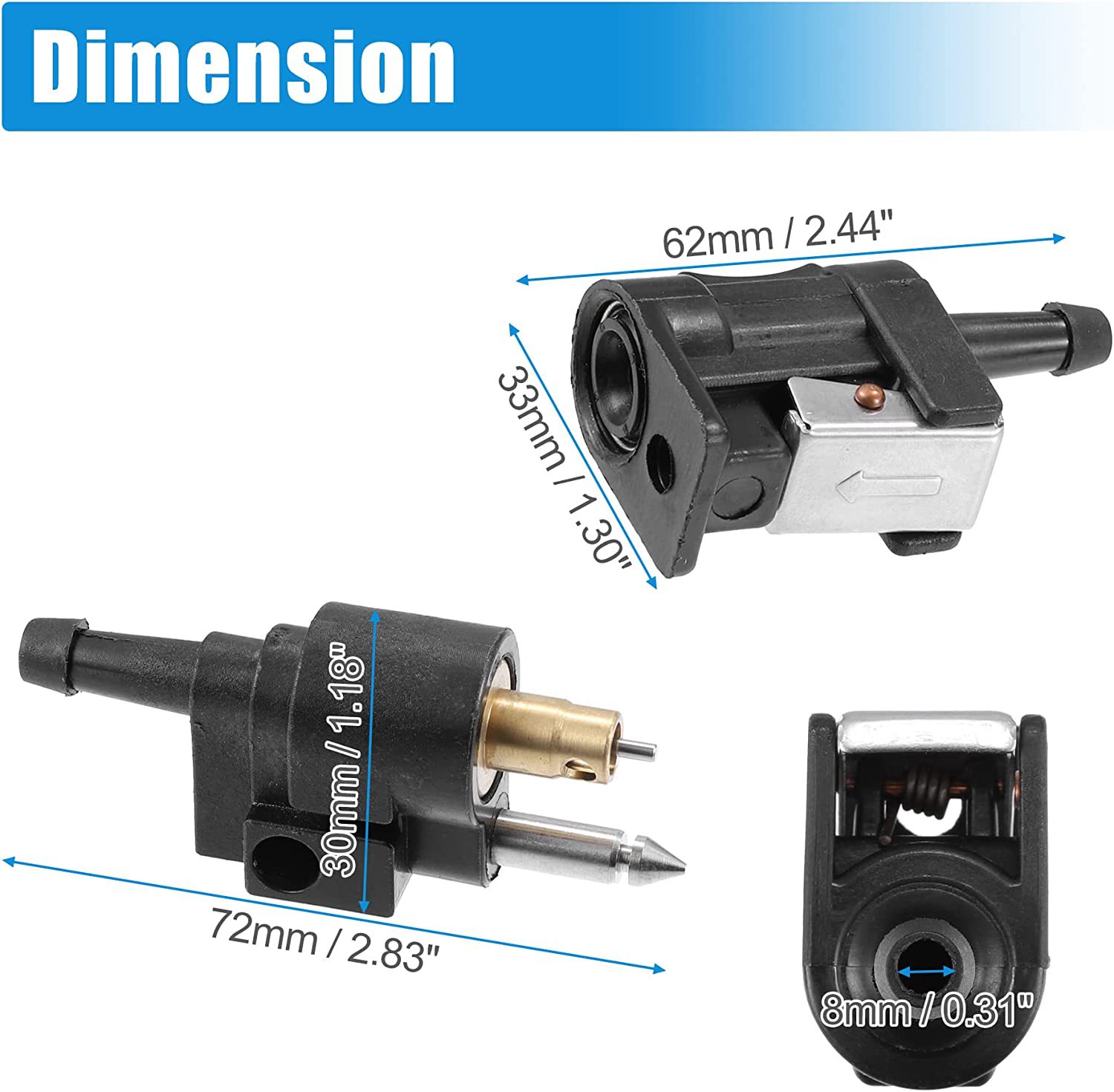 Outboard Oil Tank Oil Pipe Quick Connector Outboard Engine Oil Pipe Joint Suitable for Yamaha Yum Hang Kaihai