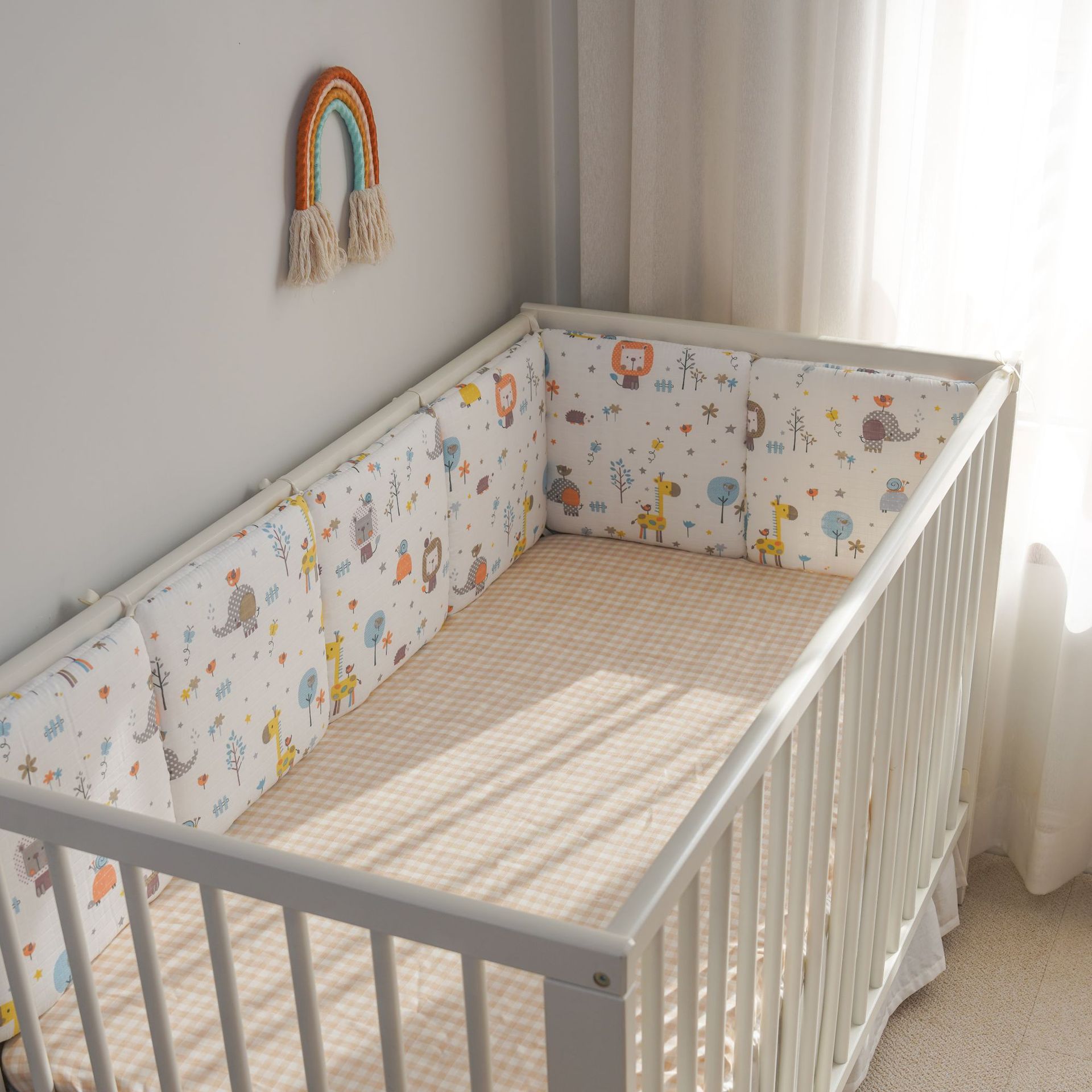 Baby crib newborn bedding anti-collision fence gauze zoo 30*30*6 whole wash