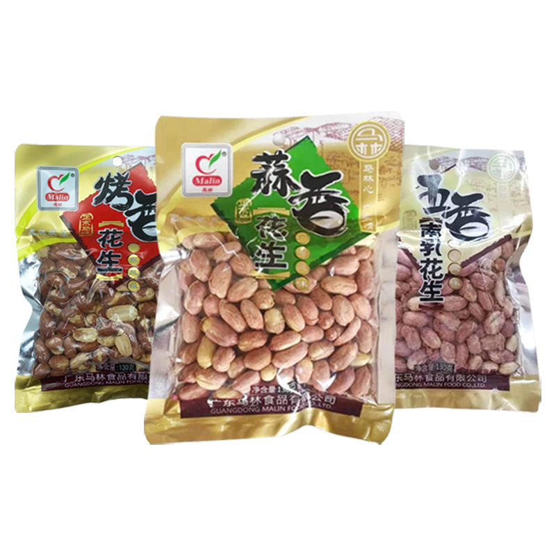 Malin Peanuts 130g Southern Milk Five-Spice Garlic Roasted Roasted Peanuts Snacks Snacks Snacks Wholesale