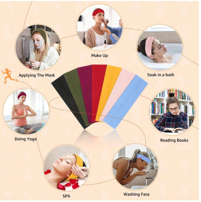 Amazon European and American Explosions Solid Color Hair Band High Elastic Sports Headband Sweat-absorbent Headband Yoga Hair Band Headwear Hair Band