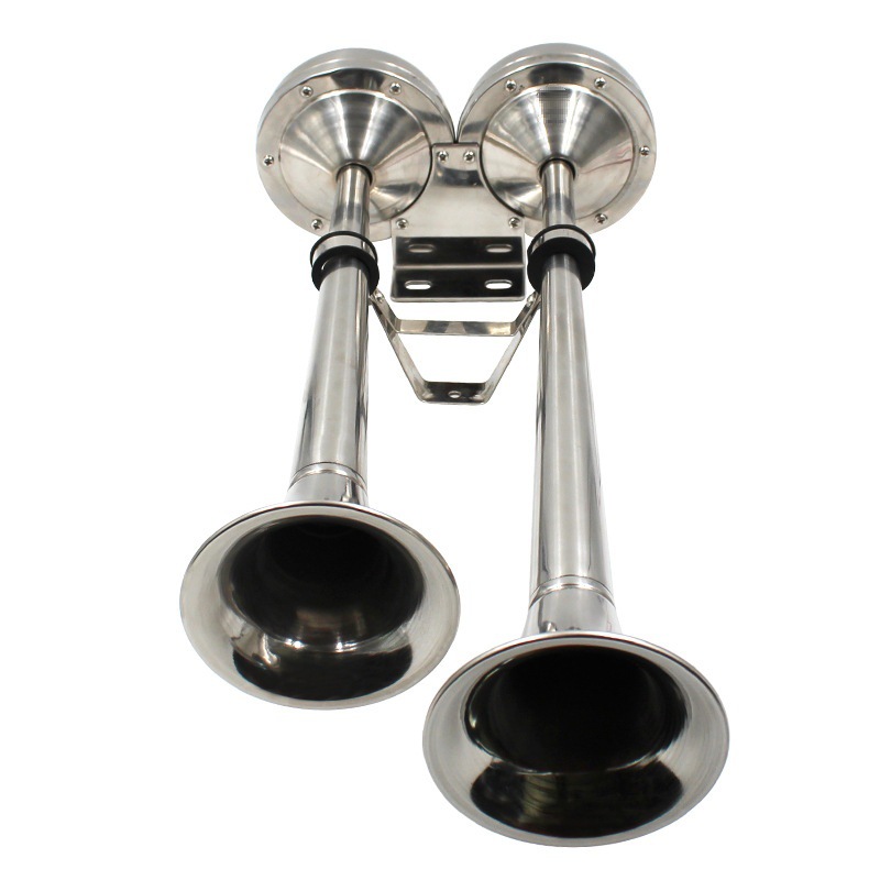 Marine Electric Flute Horn for Ships and Cruise Ships, Stainless Steel Single and Double Tube 12V24V Electric Flute Afi Electric Flute for Rv
