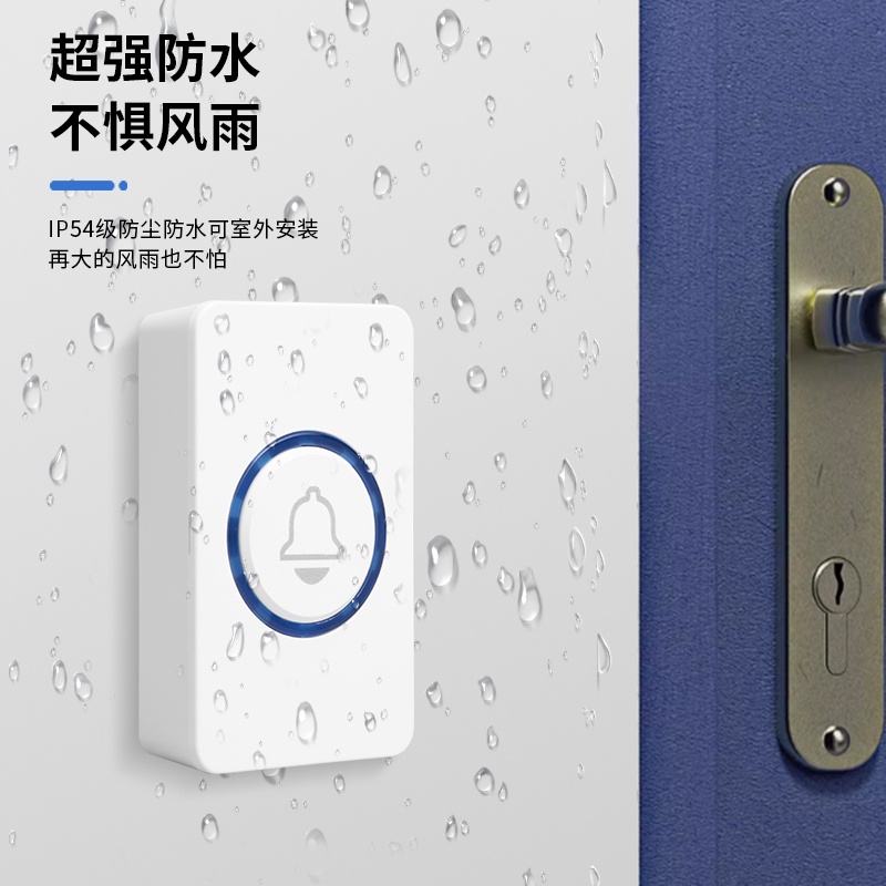 Doorbell Home Wireless Ultra-Long Distance Digital Remote Control Doorbell Plug-In-Free Home Ding Dong Doorbell Elderly Pager