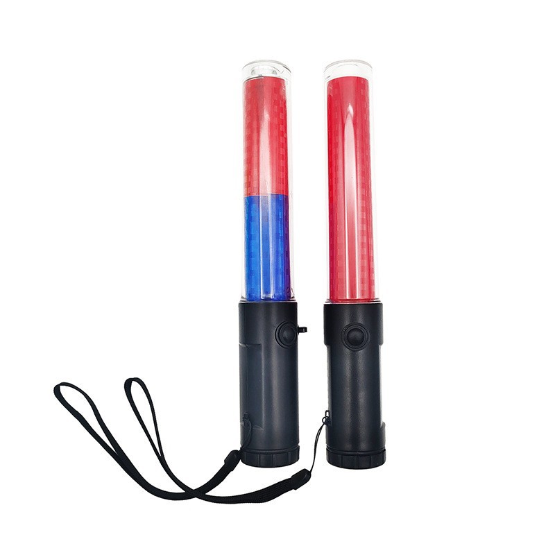 Factory wholesale fluorescent stick LED traffic warning stick 26CM multi-function charging traffic baton in stock