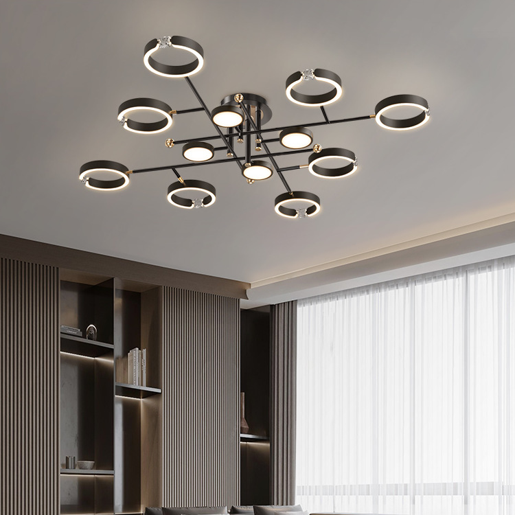 Zhongshan Factory Exhibition Hall Accessible Luxury Chandelier Post-Modern Living Room Lamp 2023 New Modern Simple and Atmospheric Main Hall Lamp