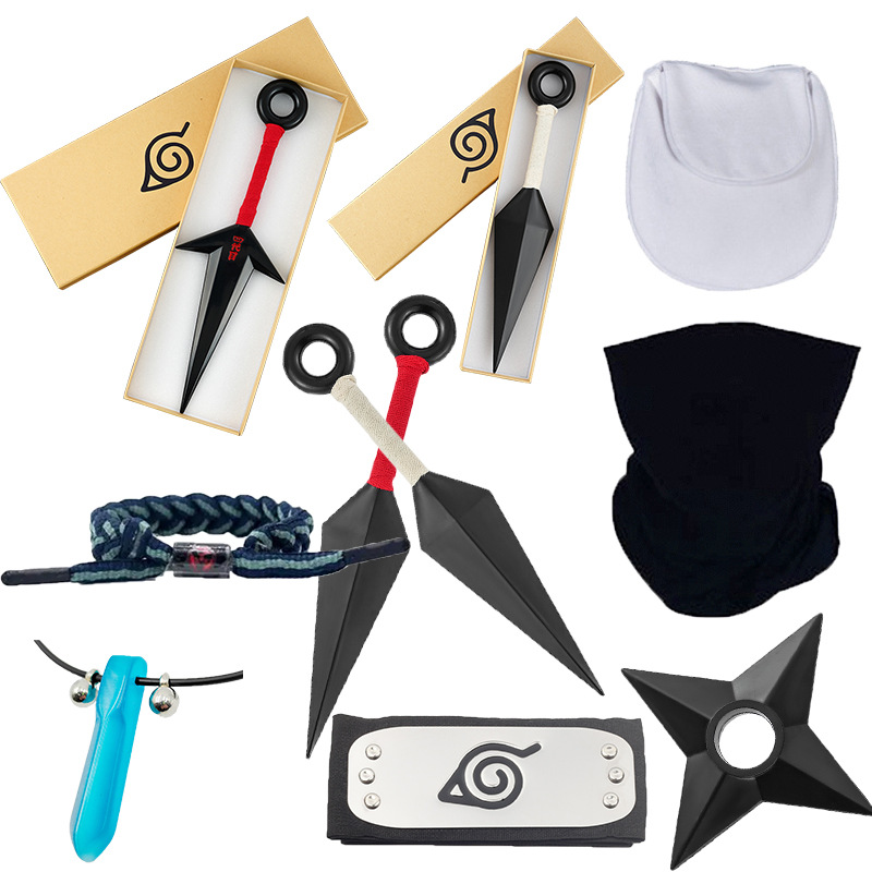 Аниме, реквизиты, ниндзя, ABS, горький, без набора, ожерелье, маска, повязка на голову, кольцо, ювелирные изделия