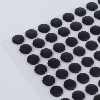 Adhesive Round Mouse Silicone Foot Pads Anti-Collapse Wear-Resistant Black Milky White Anti-Slip Rubber Pads 6*0.5 Manufacturer Wholesale