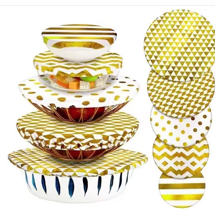 Кросс-бордовая горячая распродажа водонепроницаемая крышка для миски многоразовая washable салатная миска защитная крышка для свежести с принтом