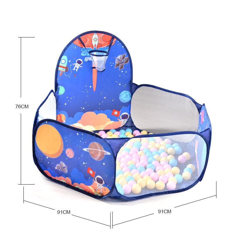 Children's Space Tent Game House Shooting Stacking Indoor and Outdoor Ocean Ball Pool Fence Baby Kids Toy Gift