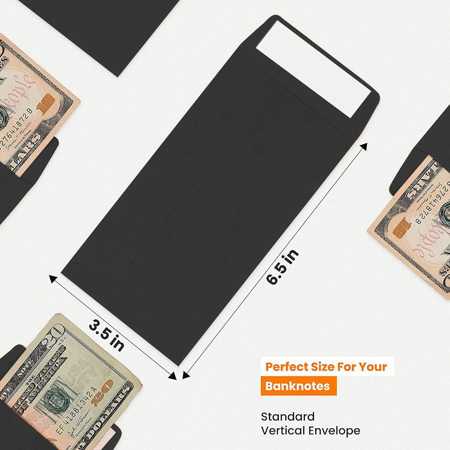 80g Paper No. 5 No. 7 A5 Vertical Envelope Black Double-Sided Adhesive Kraft Paper Export Bag Custom Special Paper Cross-Border