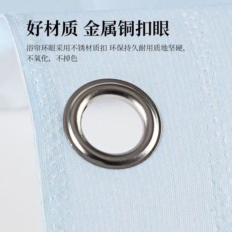 Factory spot supply bathroom shower curtain partition curtain door curtain printing shower curtain PEVA mildew-proof waterproof punch-free installation