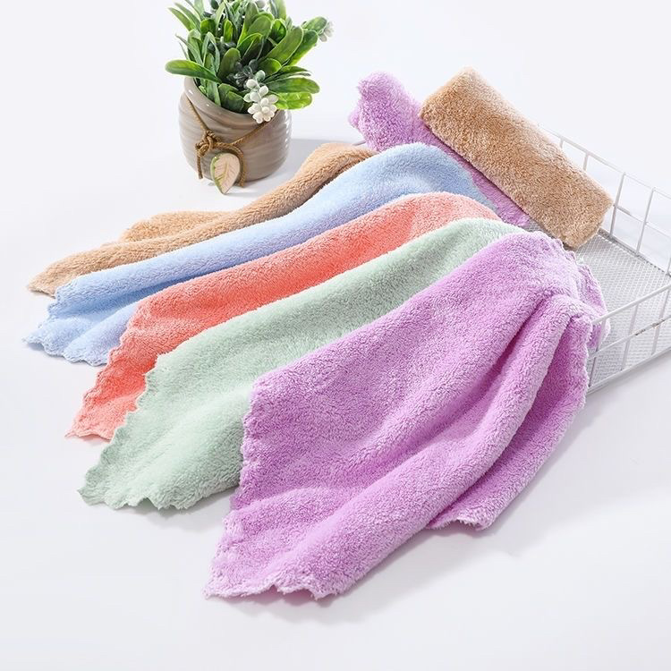 Coral Fleece Small Square Towel, Bear Gift Towel, Face Towel, Kindergarten Hand Towel, Baby Drool Towel, Vacuumable